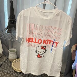 Hello Kitty White Tee with Red Accents